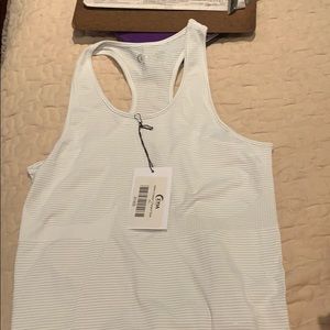 Zyia white copper charged tank NEW